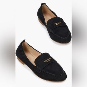 Kate Spade Eliza Logo Plaque Women’s Suede Black Loafers
Size: 10B